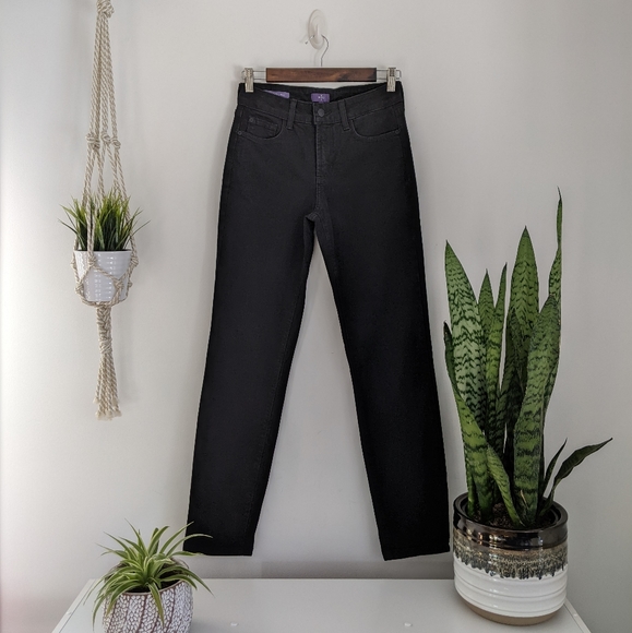 NYDJ Clarissa Skinny Ankle Denim, Black, 2 - Picture 4 of 12
